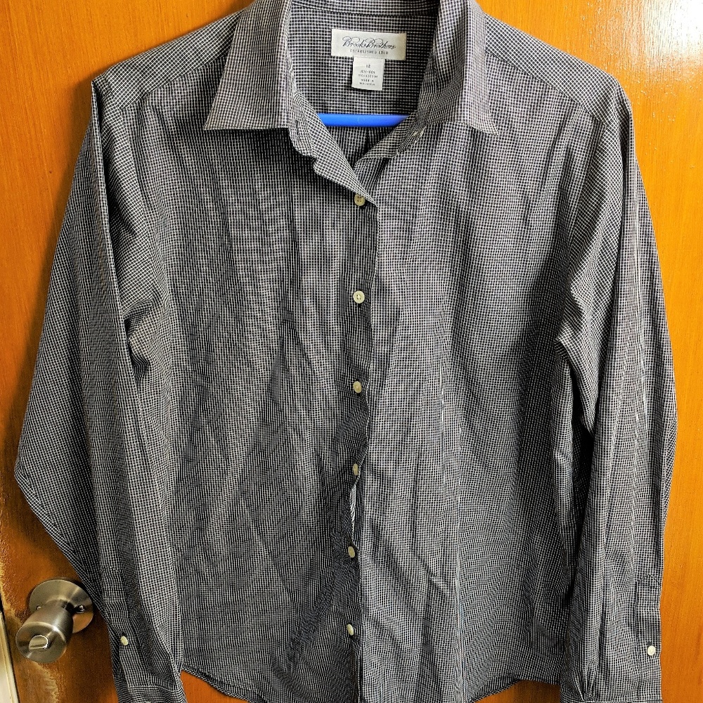 Brooks Brothers Button Up - Size 12 - Black/Gray